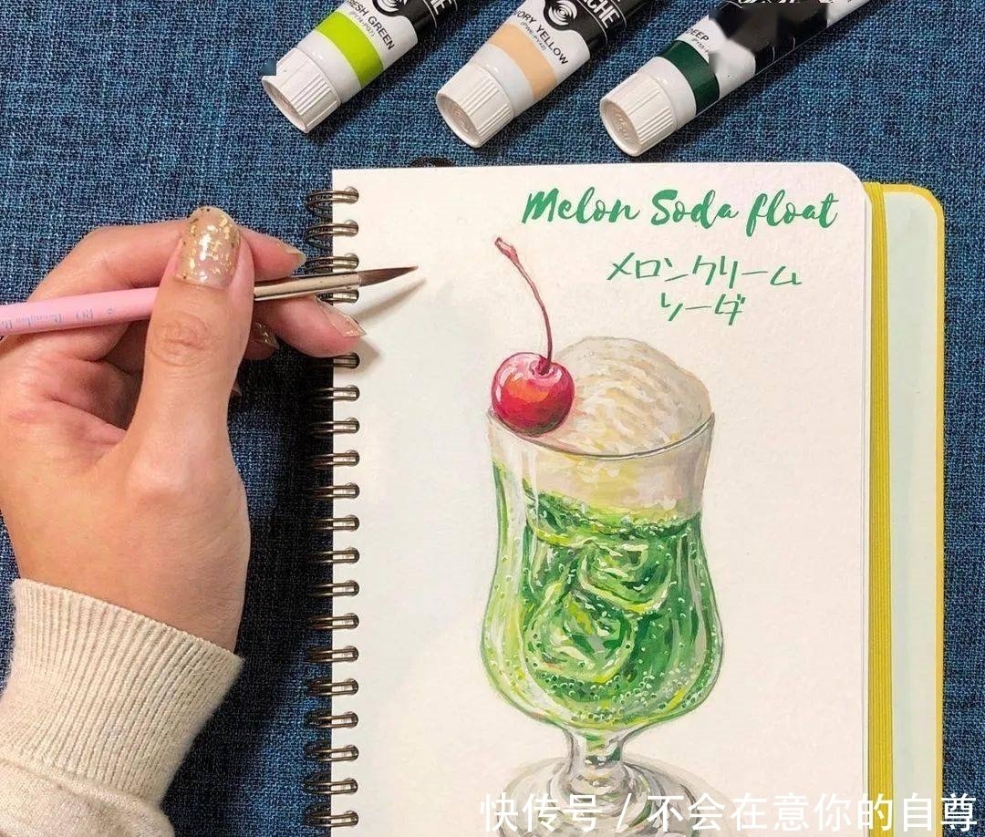 赶紧|好爱这种日系的手绘风格,小姐姐教你画美食,赶紧收藏吧!