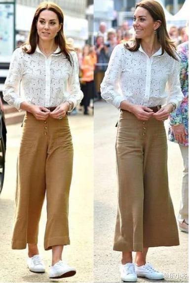 凯特王妃致敬戴安娜,一身春意盎然穿上小白鞋,比婆婆还活力四射