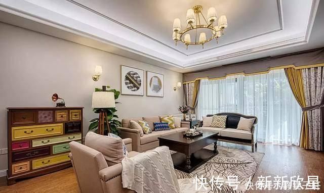 电视墙|小夫妻爆改130㎡婚房，头一次L型的大衣柜，真的很大气