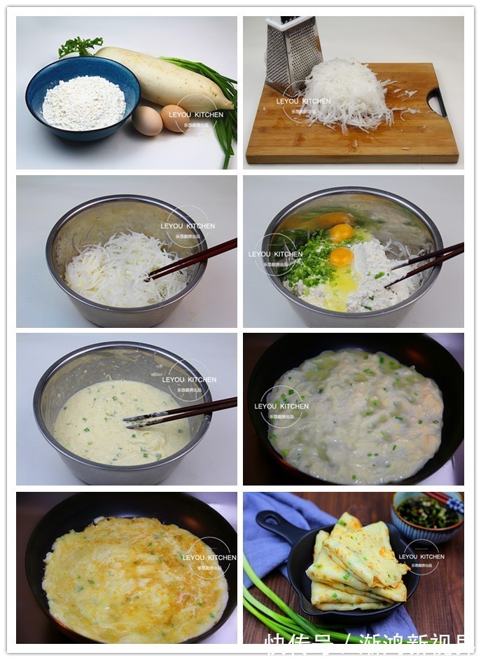 16道懒人烙饼,不用揉面,拌好面糊就能烙,放凉后还是软软的