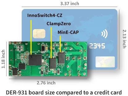 switch|PI 推出 72W GaN 电源设计，电路板仅约为信用卡的一半大小