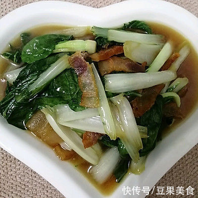 下饭菜|好吃到舔盘子的下饭菜小白菜炒咸肉