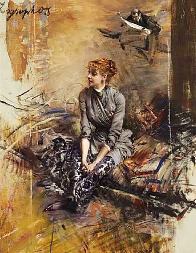 博尔迪尼$意大利画家博尔迪尼笔下的女子,女人味十足