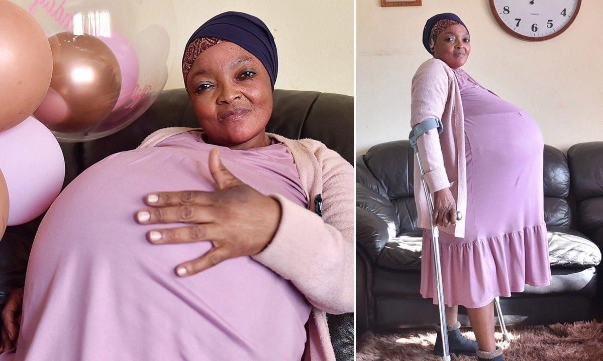 双胞胎|南非三胎妈妈自然怀孕生下十胞胎,7个儿子3个女儿,打破世界纪录