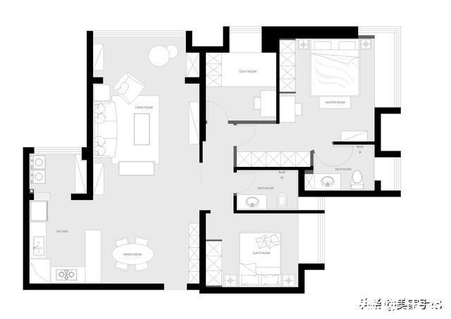 浴室柜|干净淡雅是对一个家最高级的赞誉，学她家这么装修，进屋极度舒适