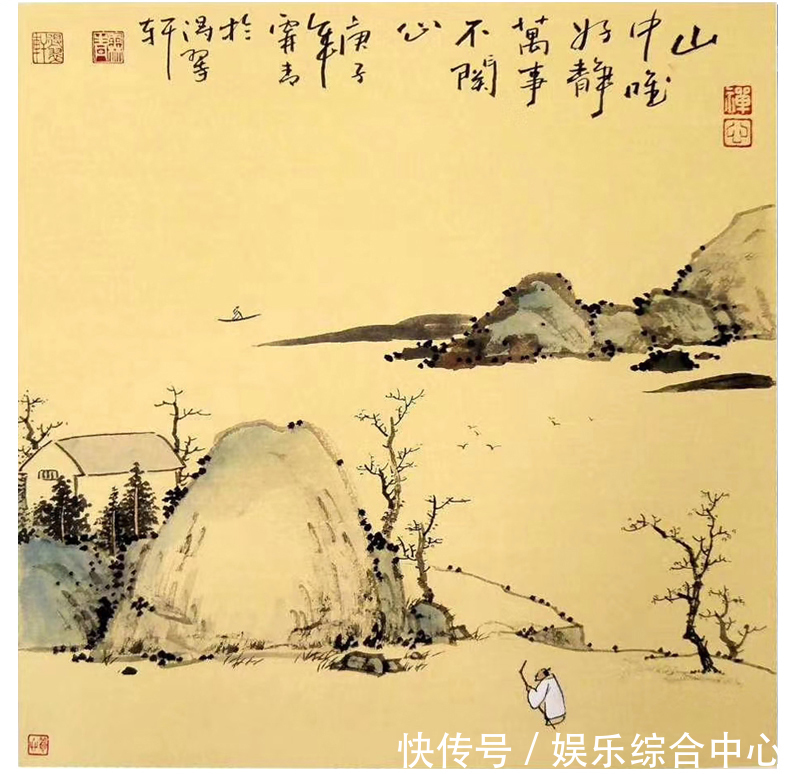 山水画!画家黄创新 青年实力派仿古山水画艺术家