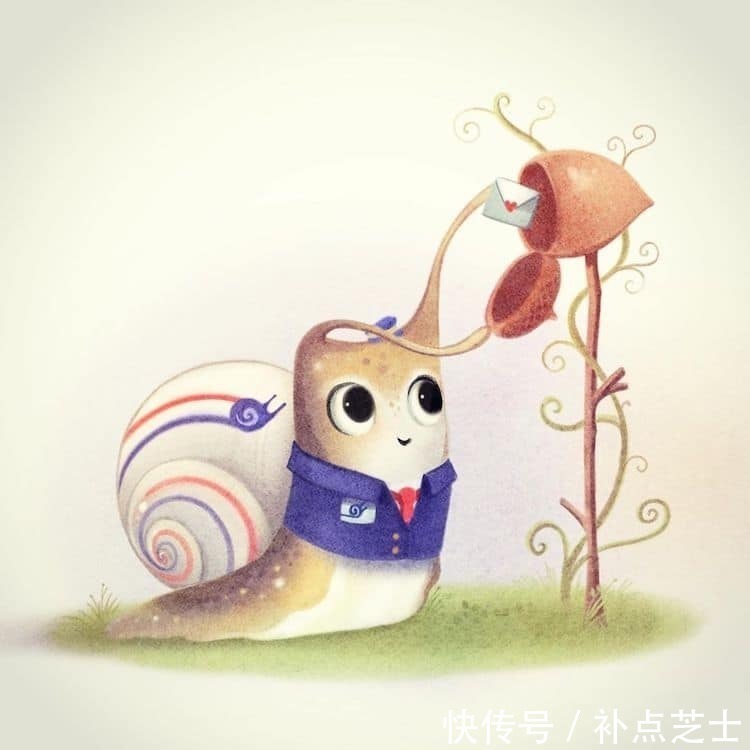 动物#萌翻的动物插画,艺术家用色彩讲述了小生命的甜蜜故事