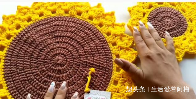毛线钩针编织向日葵合集,DIY手工编织附图解教程