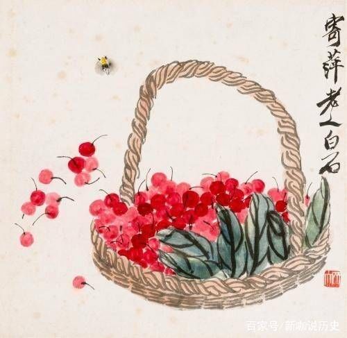 樱桃|友人送一筐樱桃,他画一碟回赠,都说他小气,如今买2048万