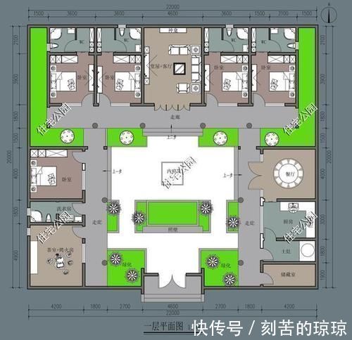 平层|农村建房还是有个院子好,10套农村平层小院,既能停车还能养鸡鸭
