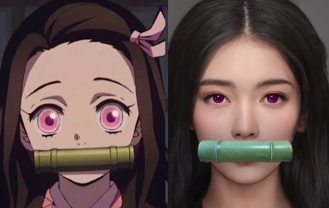 还原度|鬼灭之刃五小强被AI还原,伊之助颜值下跌,我妻善逸丑到不敢认