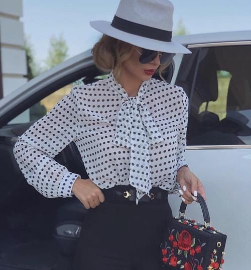 波点怎么穿都不会觉得腻！以下搭配优雅时尚，照搬还简单