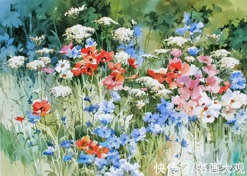 手绘#充满阳光的色彩温暖而亮丽|水彩手绘作品欣赏