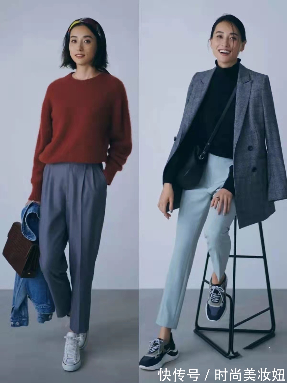 毛衣|真正会打扮的女人,秋冬一定会穿“烟管裤”,是打造时髦范的关键