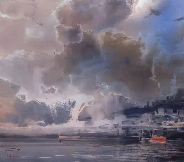 谢尔盖#彩云逐日:谢尔盖笔下的宁静、缥缈,通透与丰富的想象空间