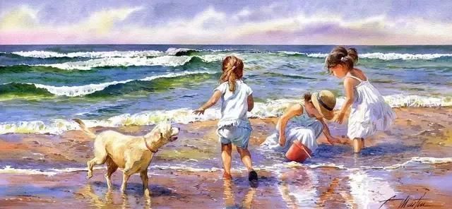 水色|西班牙艺术家的水彩风景画水色交融、生动自然,太迷人了