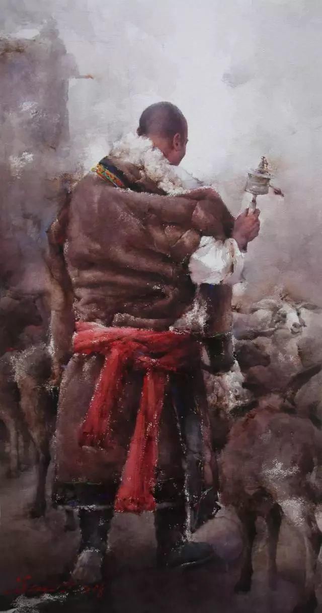  极致|中国水彩：大笔触画出霸屏水彩，光感够绝，极致东方的美！