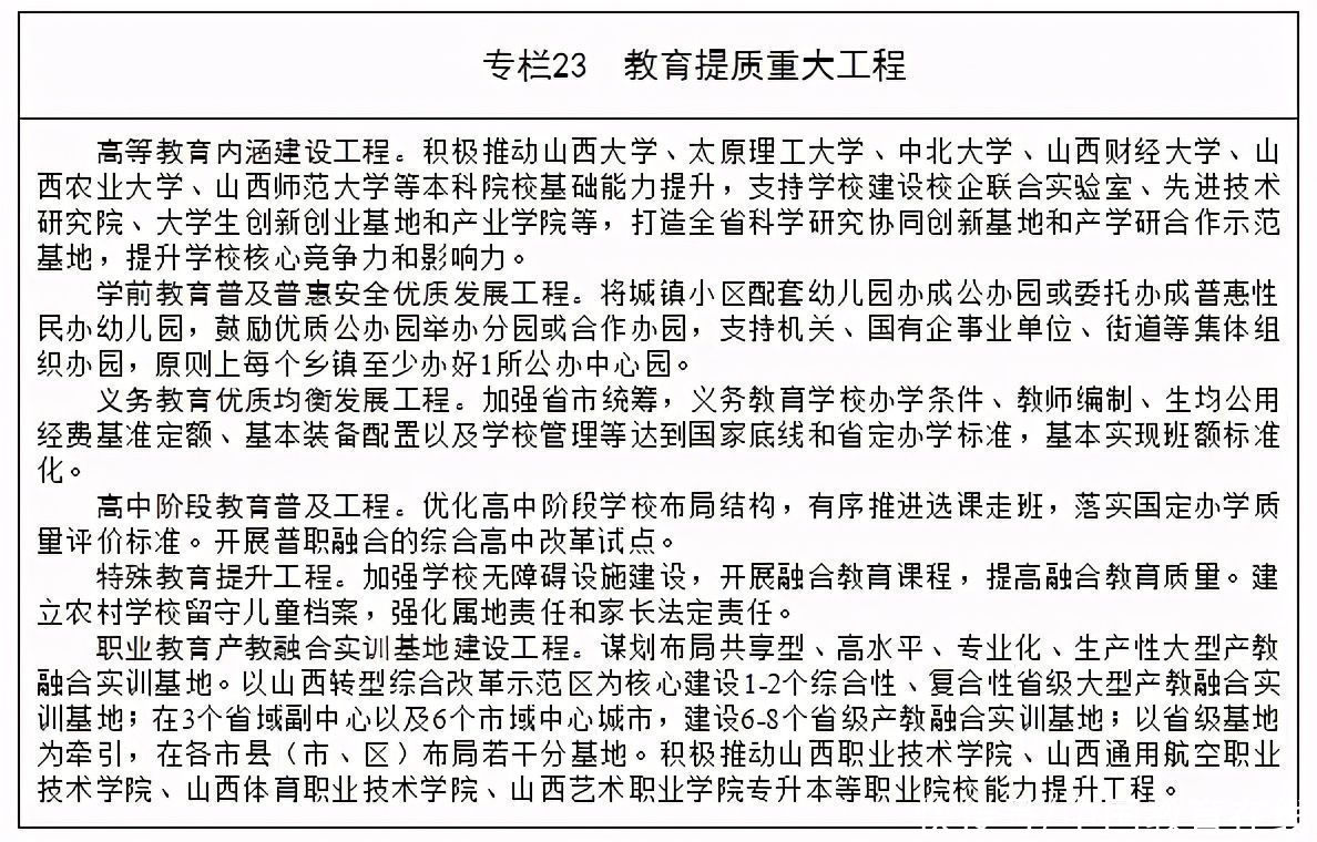 山西：支持山西大学、太原理工大学和中北大学创建“双一流”