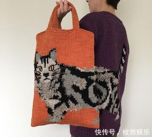 erikato#把编织玩出新创意,棒针、钩针结合起来,提花也能用钩针表现