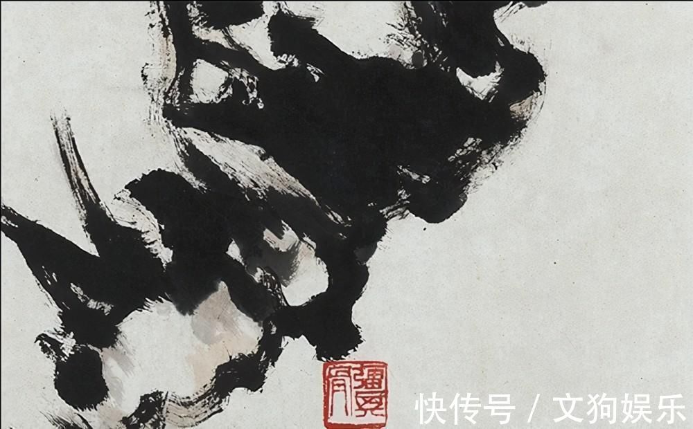 松石图@潘天寿这张画，超过价值3.7亿的那只鹰，落笔大胆老辣