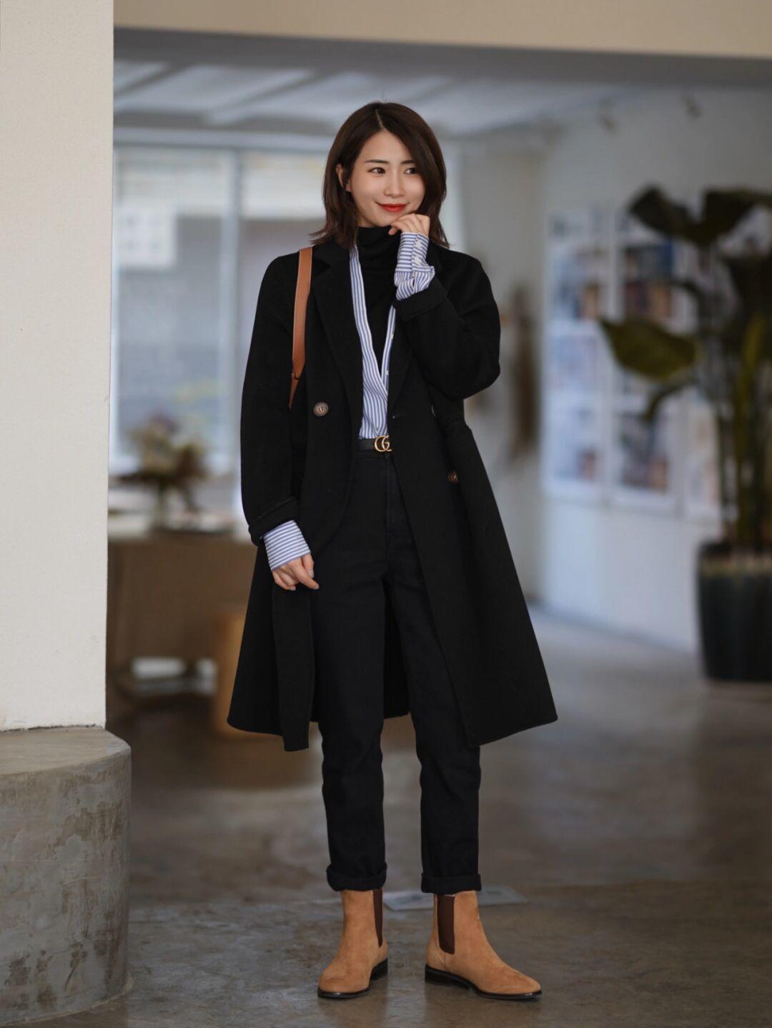 高跟鞋 冬天穿不出时尚感?不妨看看大衣穿搭示范,照着搭美得不像话