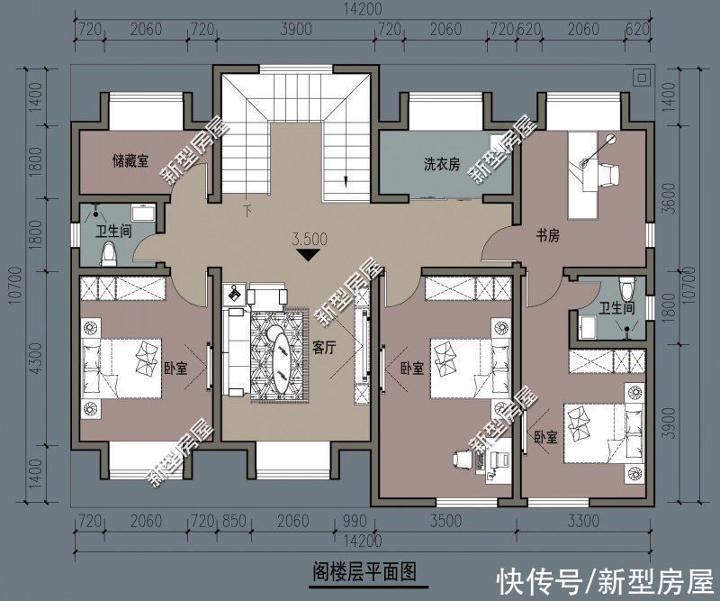 建筑面积|分享10套农村二层户型，每一套颜值都很高，照着建房一定错不了