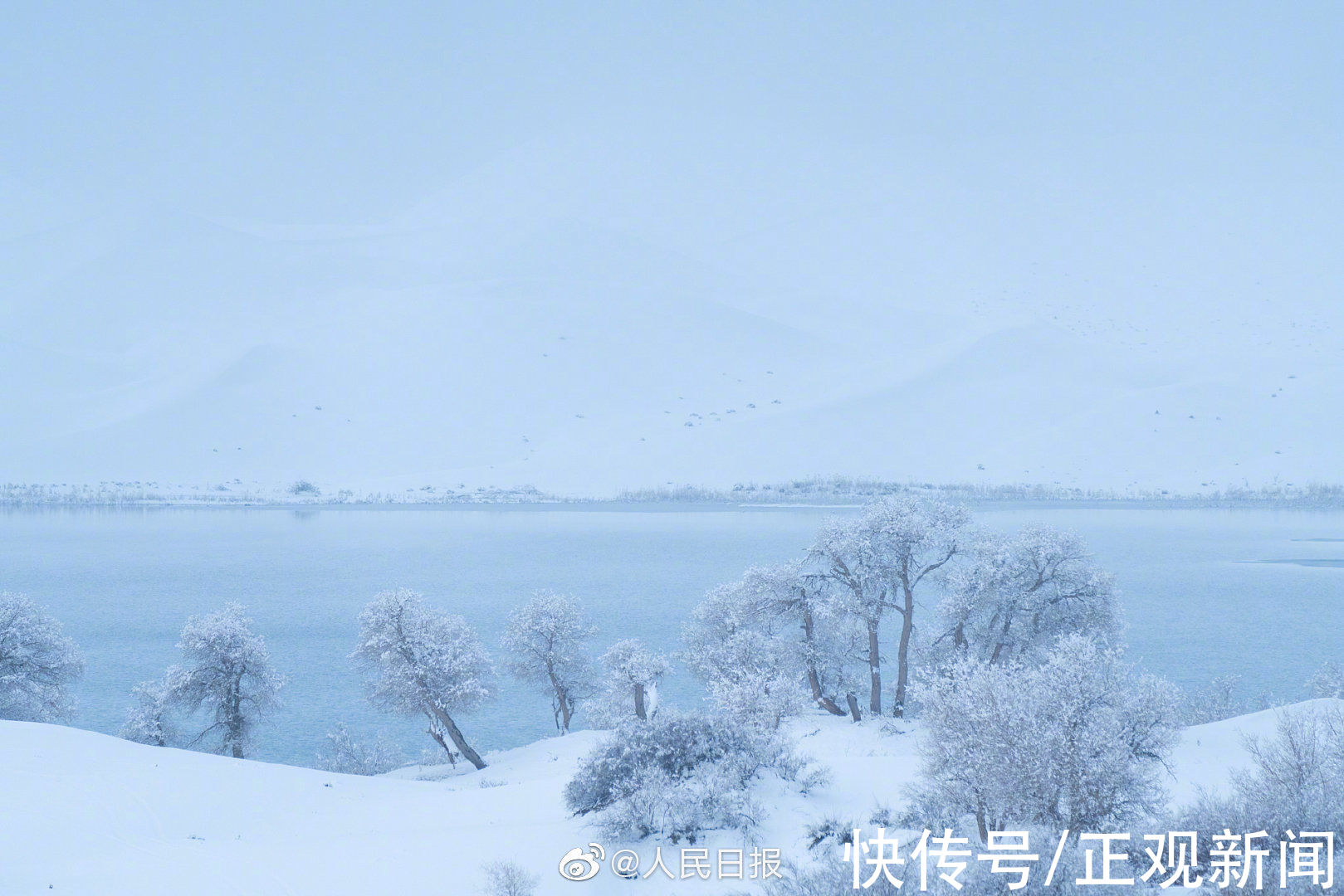 雪景|罕见美景！塔克拉玛干沙漠雪景宛若童话