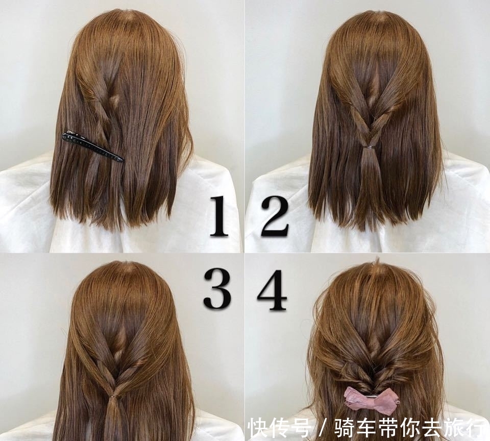 适合所有脸型的少女风编发,乖巧甜美的样子真好看!