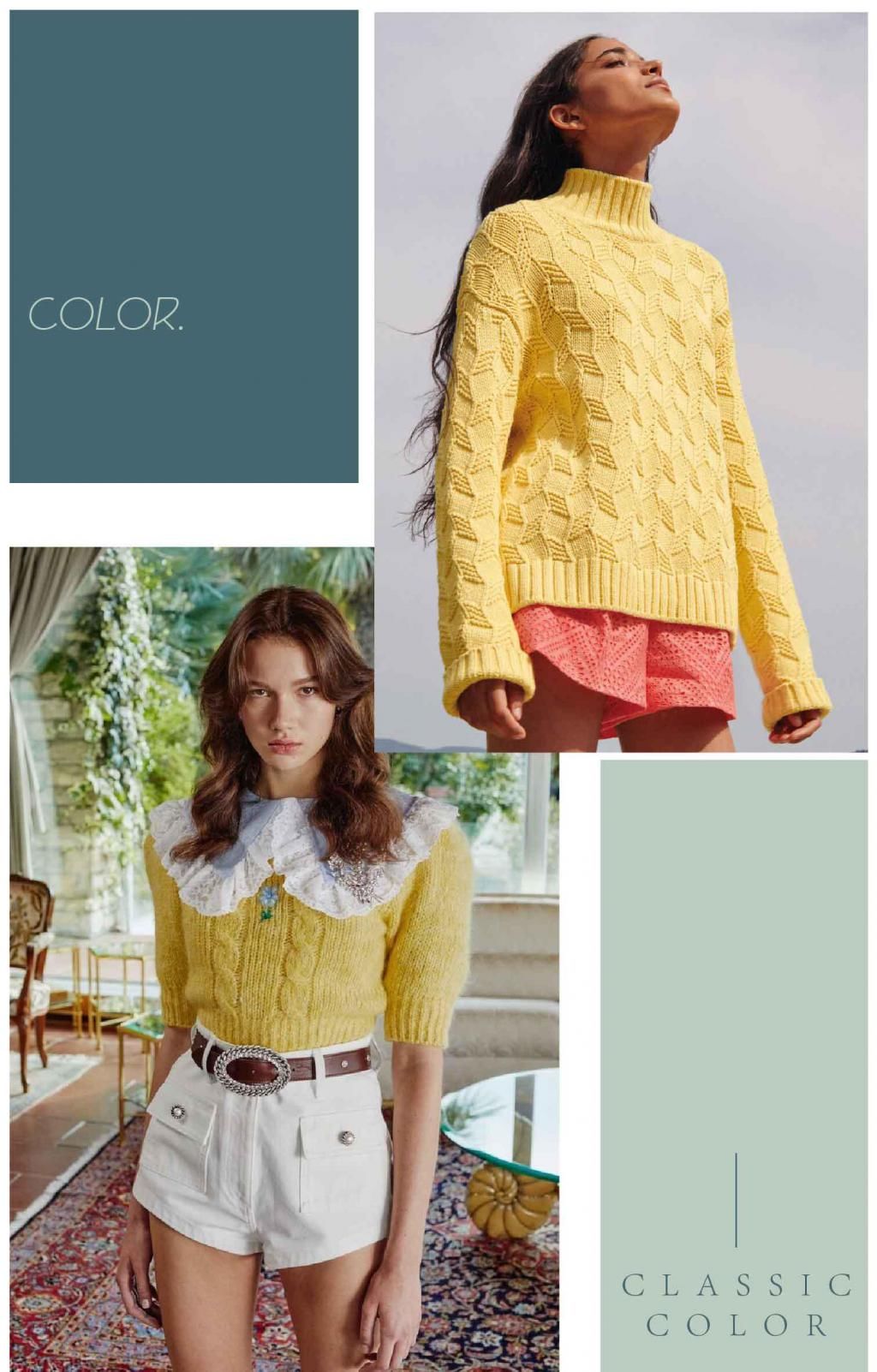 开春赶紧告别黑白灰，彩色毛衣有春日feeling，减龄又清新