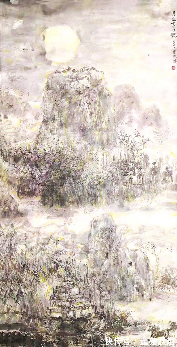 画家$「画作欣赏」一帘烟柳一路风景,画家余国城作品欣赏