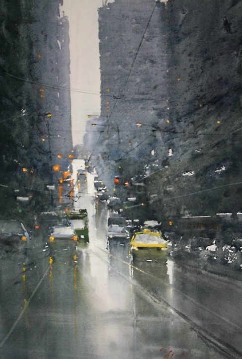 艺术家@雾里看花,澳大利亚水彩艺术家科维奇的作品,很是美!