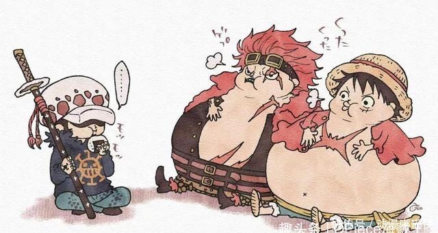 再现|海贼王:三大船长壁纸分享,经典贴脸再现,基德嫉妒罗路有东西吃