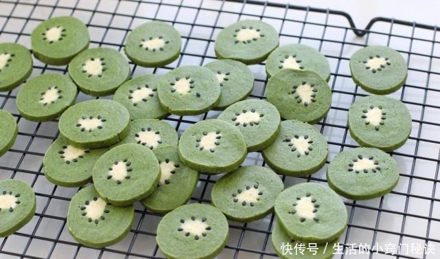  酥脆|仿真猕猴桃饼干，清新酥脆好吃又好看，孩子都不舍得下嘴，赶快做