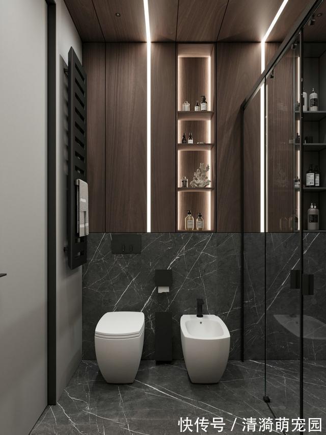 微水泥|现代轻奢两居:又见木质与石材,又见精致与高级