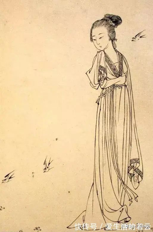 基本功@他的白描被评为“当代第一”,画仕女独辟蹊径