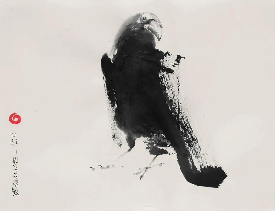 专画国画的老外,竟被10万人狂热追捧,看完作品立马佩服不已