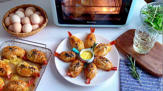 手抓饼新吃法,酥脆掉渣酥皮芝士虾,完胜西餐厅,一学就会