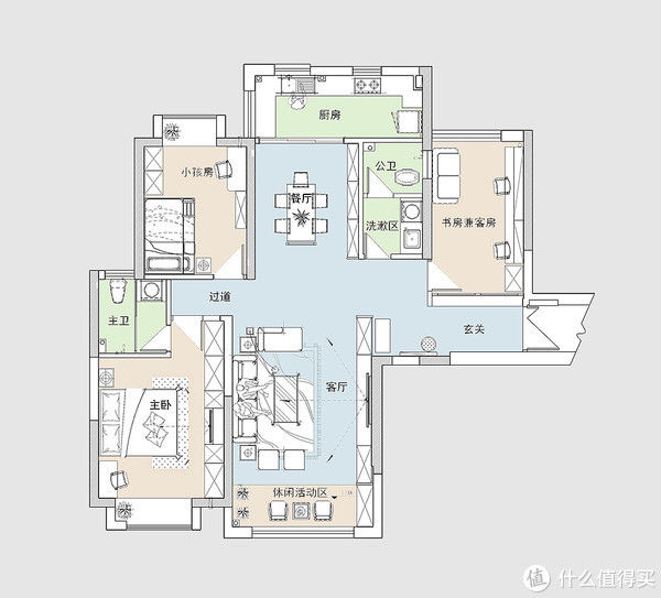 户型图|一对教师夫妻晒出自己的新家装修，全屋充满书香之气，美观又实用