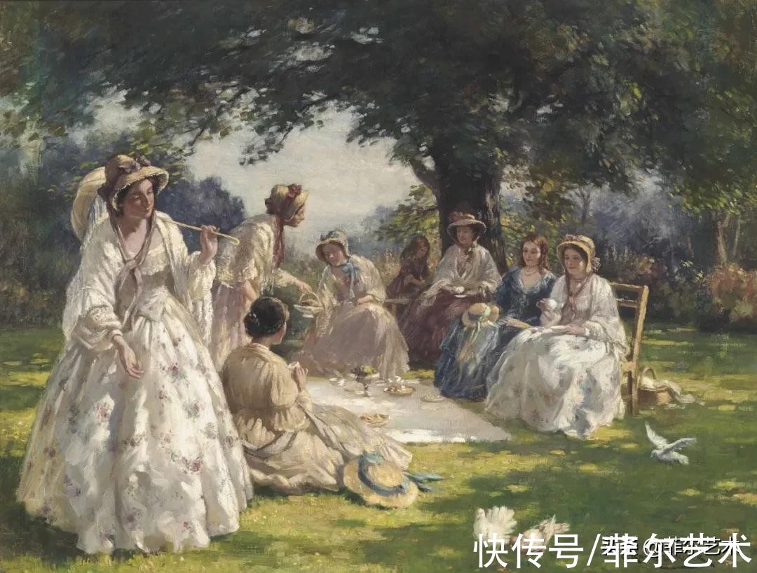 爱丁堡|英国画家布莱洛克油画里的乡村生活，田园诗一般的美