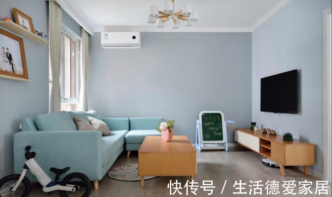 玩耍|70㎡北欧两室,客厅不设收纳柜,随孩子任性玩耍!