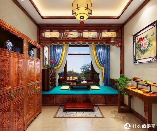 主卧|这才是传统中式风，275㎡红木风新家，入户的第一眼，我被迷住了