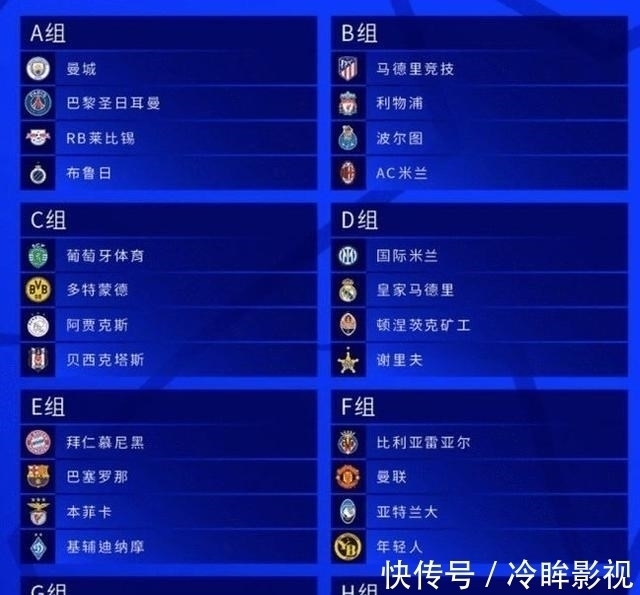 切尔西|欧冠豪门恩怨再现,4个小组扑朔迷离,菜鸡互啄造就最大死亡之组