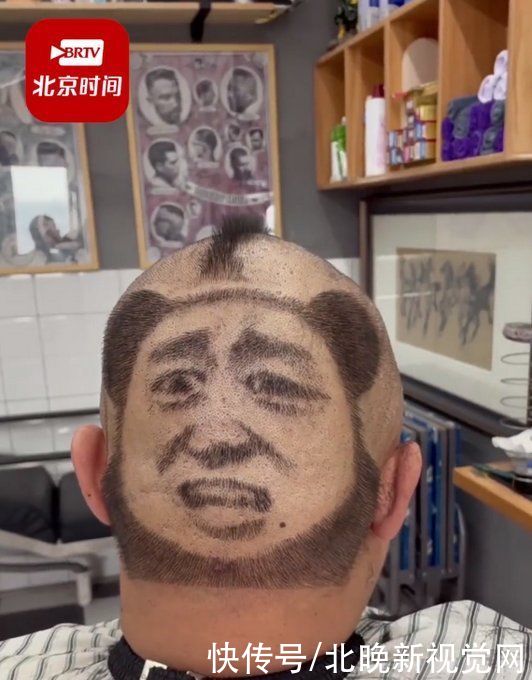 作画|80后理发师用推子在顾客头上作画！网友：这发型会挨揍吗？