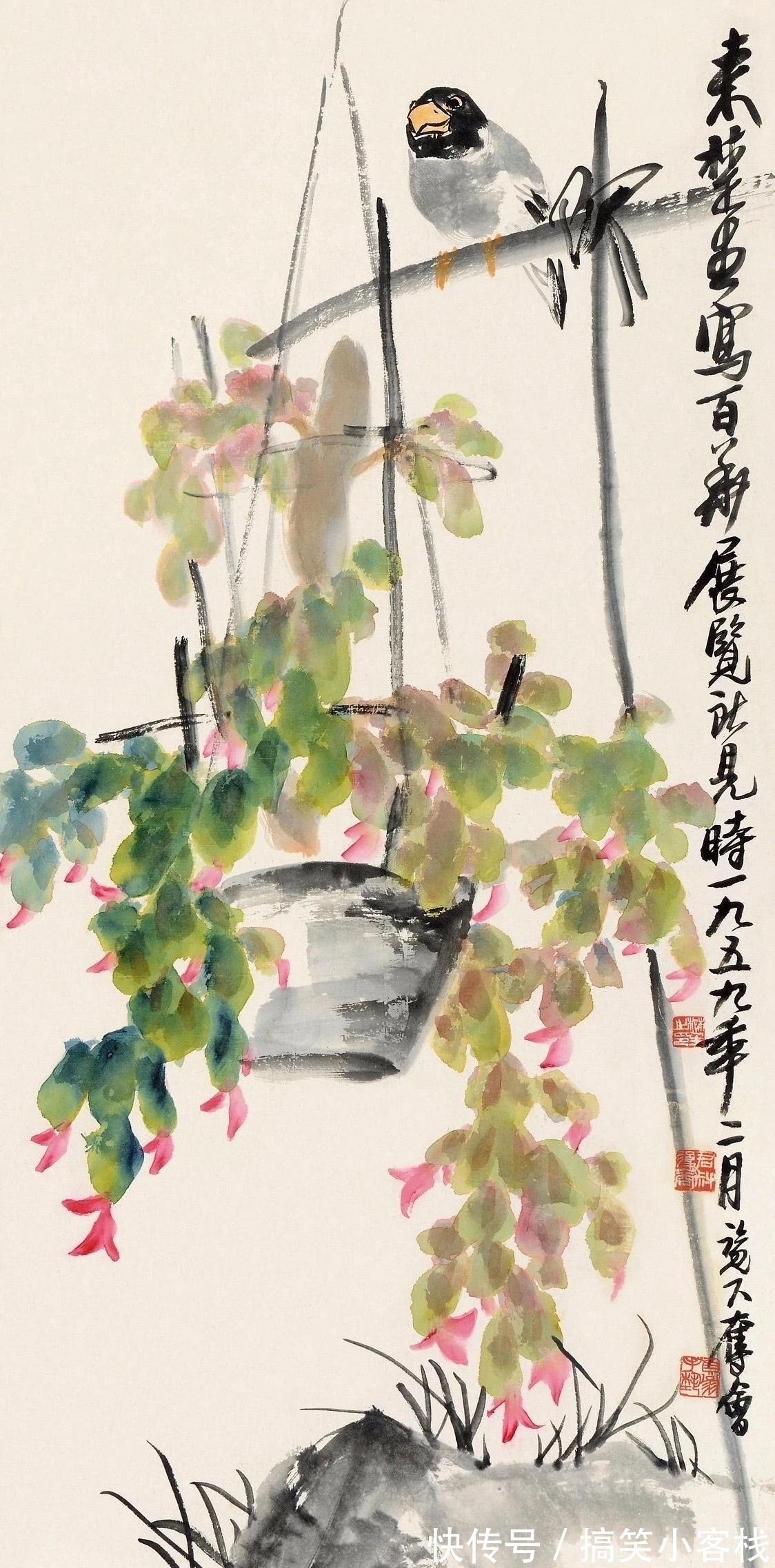 来楚生!老画家的画|来楚生大写意花鸟画