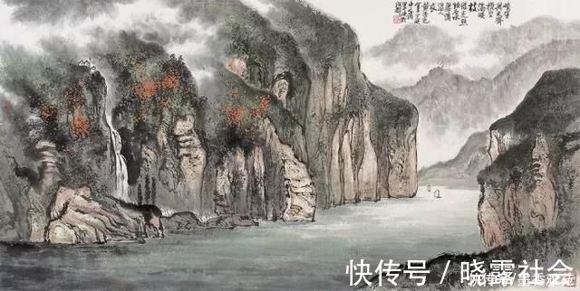 山水画$当代国画大师黄纯尧精品山水画作品欣赏