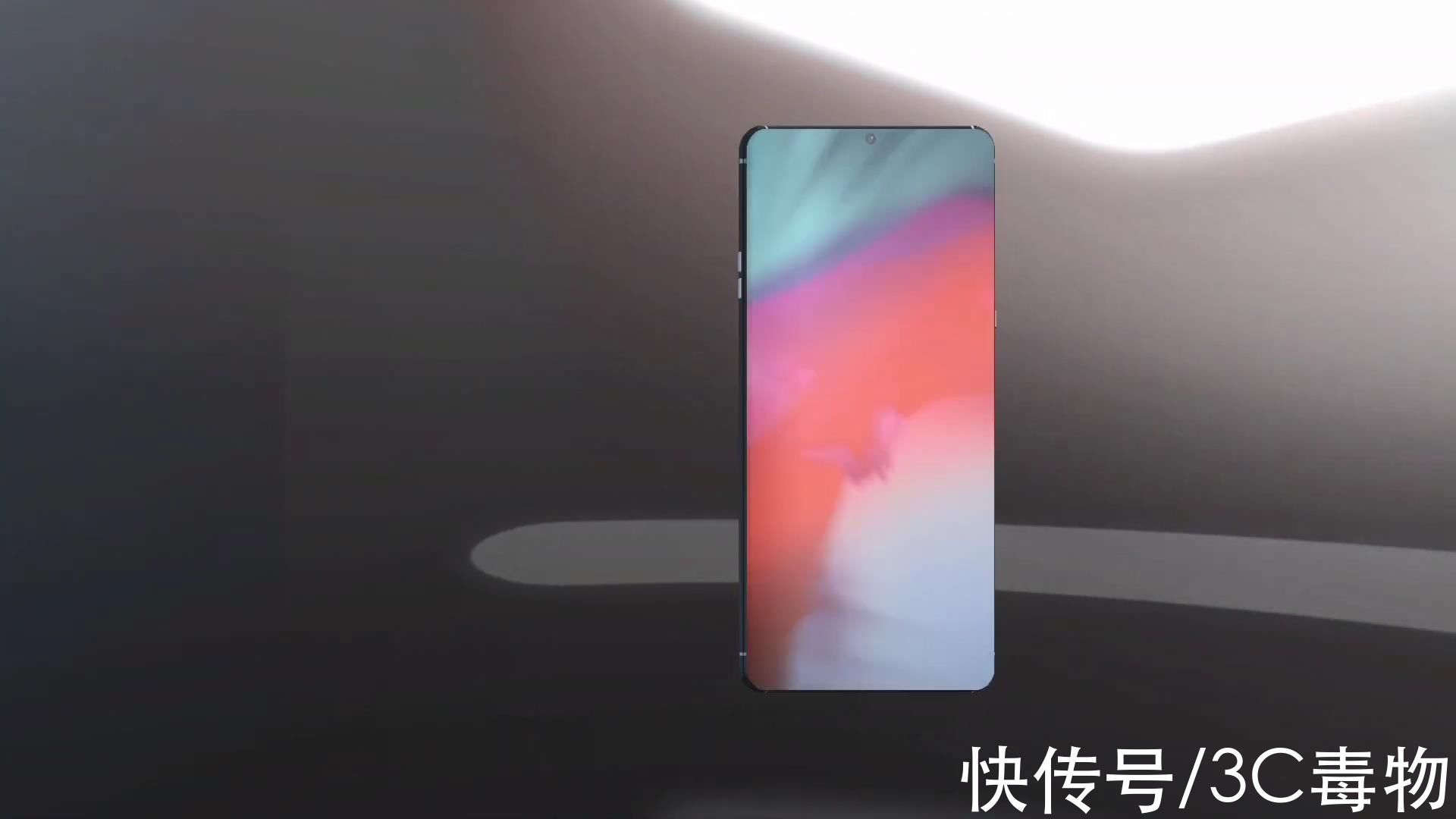 iPhone14ProMax渲染图：有屏下TouchID，除了相机其他均覆盖屏幕