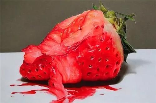 绘画|一颗咬过半截的“草莓”卖20万,放大10倍后再看,才发现确实值啊!