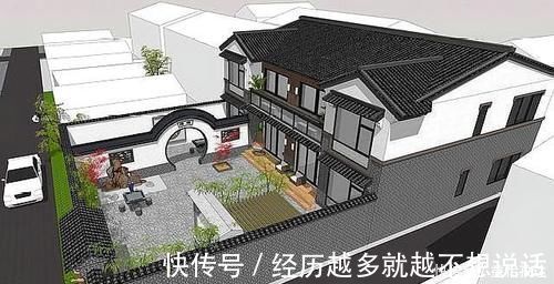 中式|为了孝敬父母，他拆掉300㎡祖宅，自建中式别墅，效果图太美了