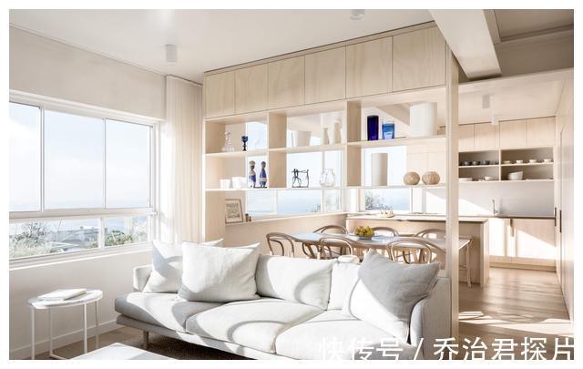 层次|65㎡小户型简约到了极致，客厅、厨房、餐厅层次布局，长见识了！