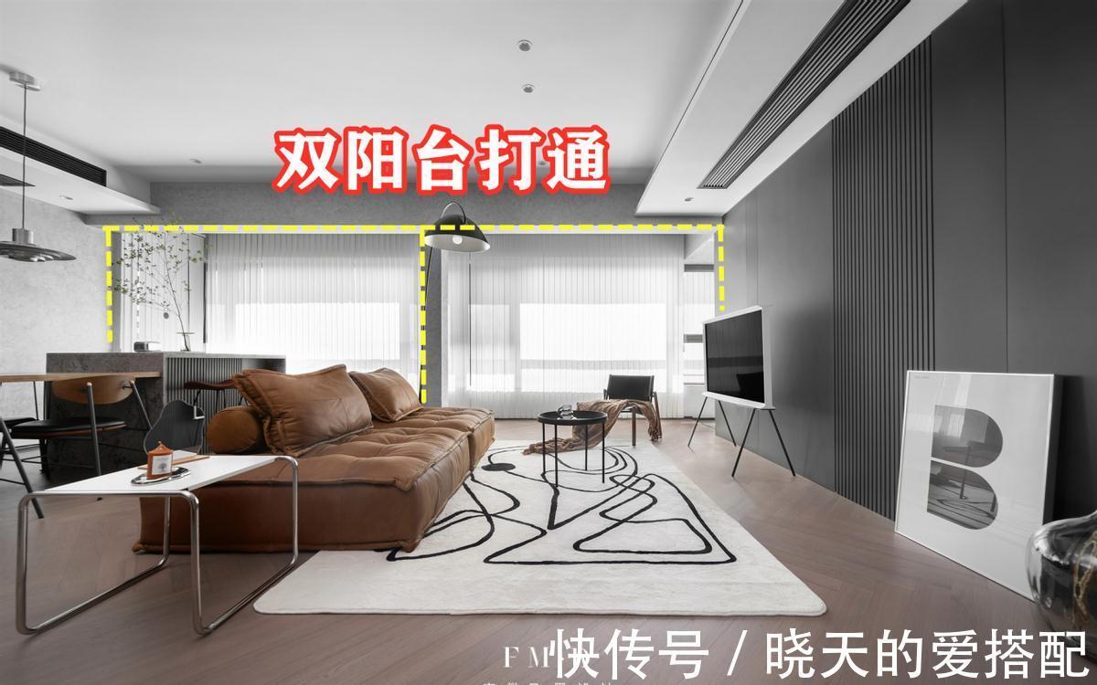 电动晾衣架|双阳台要不要拆墙扩进室内？一分为二，一个纳入客厅一个洗衣晾晒